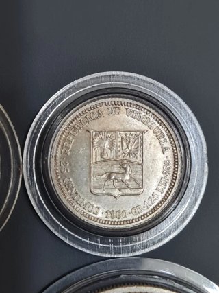 4 Monedas Plata Venezuela 1860