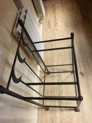 Mueble forja y cristal con lunas