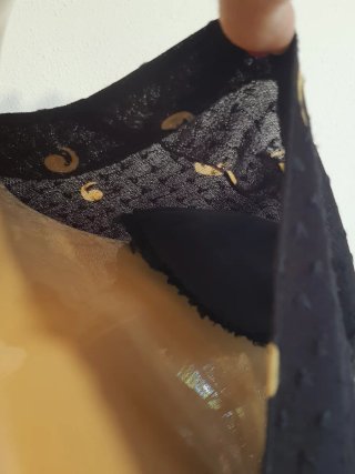 Abito fantasia nero e beige 80s 90s