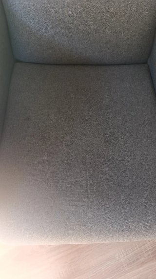Sillón balancín lactancia de tela gris