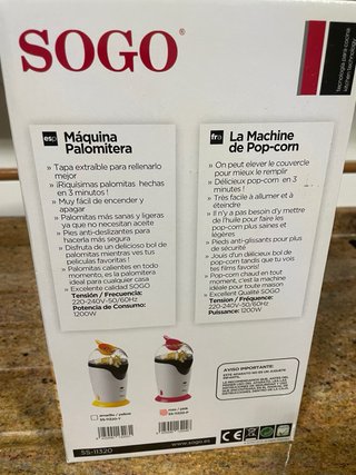 Palomitero SOGO sin aceite