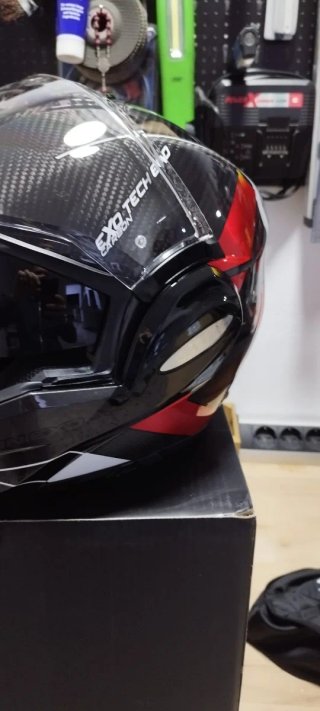 Casco Scorpion EXO Modular Carbono Rojo