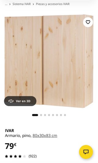 Armario IVAR Ikea Madera SIN ESTRENAR