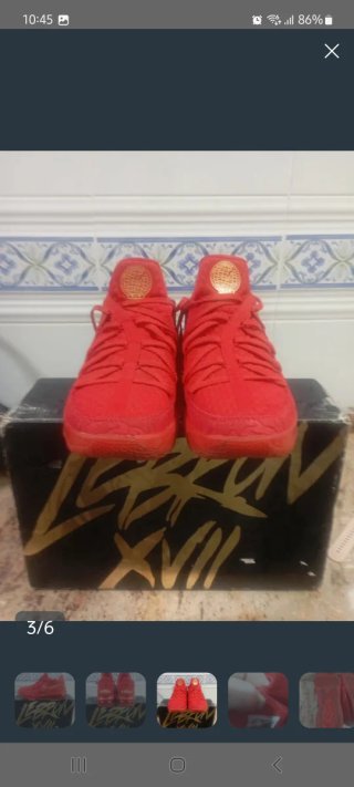 Zapatillas Nike LeBron XVIII Rojas Doradas