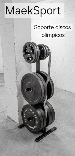 Soporte discos olímpicos con ruedas