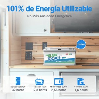 Batería LiFePO4 REDODO 100Ah ECE R10 NUEVA