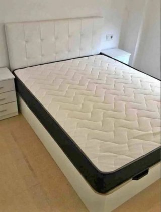 Cama 160cm con cabecero tapizado