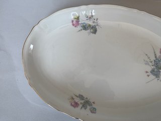 Piatto Richard Ginori ovale oro e fiori