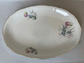 Piatto Richard Ginori ovale oro e fiori