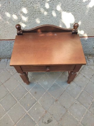 Mesita cómoda madera maciza vintage rústica