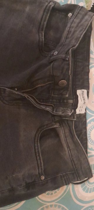 Pantalón vaquero Pull&Bear Talla 42 Negro
