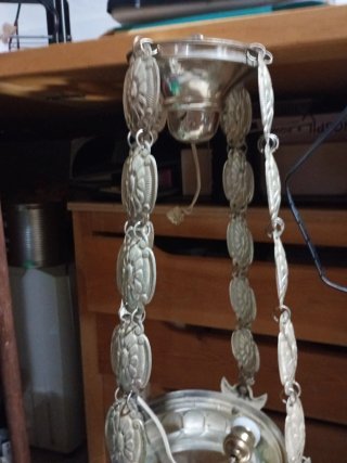 Lámpara antigua de palio plata