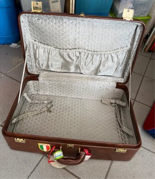 Valigia rigida vintage marrone
