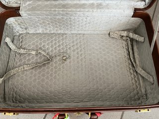 Valigia rigida vintage marrone