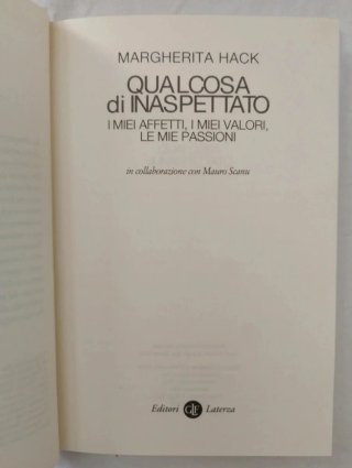 Margherita Hack, Qualcosa di inaspettato AUTOGRAFO