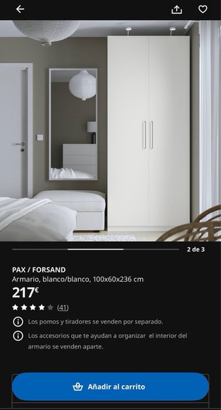 Armario IKEA PAX Blanco