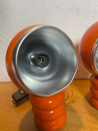 LAMPADA VINTAGE EYE BALL COPPIA ARANCIONE DESIGN