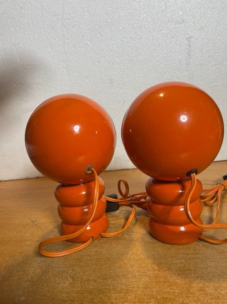 LAMPADA VINTAGE EYE BALL COPPIA ARANCIONE DESIGN