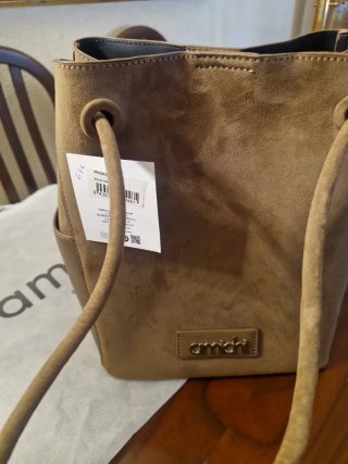 Bolso de ante beige/marrón