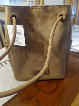 Bolso de ante beige/marrón