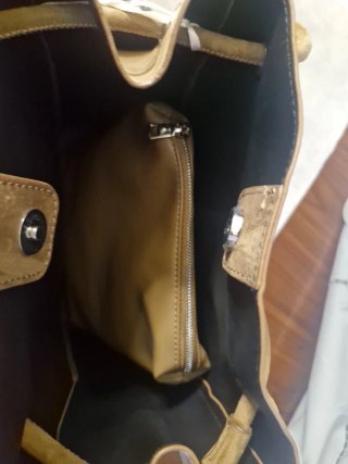 Bolso de ante beige/marrón