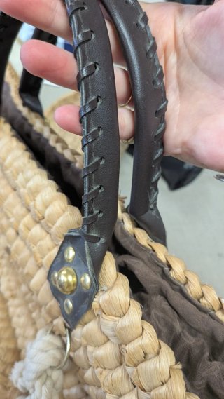 Bolso rafia capazo asas trenzadas