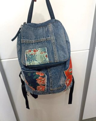 Mochila Desigual vaquera patchwork