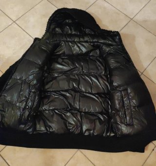Piumino Uomo Double-Face X-Feel Nero Lucido /Teddy