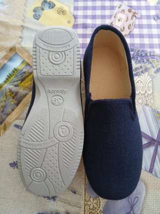 Zapatos planos azul marino
