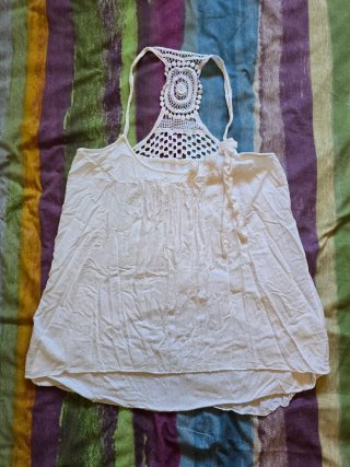 Blusa sin mangas ibicenca crochet