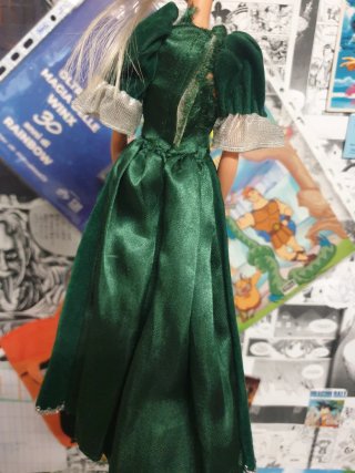 Vestito Barbie Vintage Velluto Verde