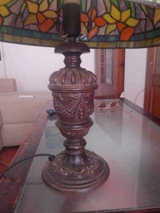 Lampada Tiffany in Cristallo e Metallo