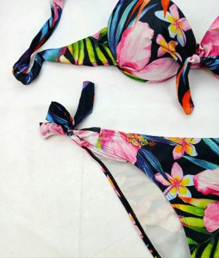 Bikini Shein Estampado Tropical Y2K