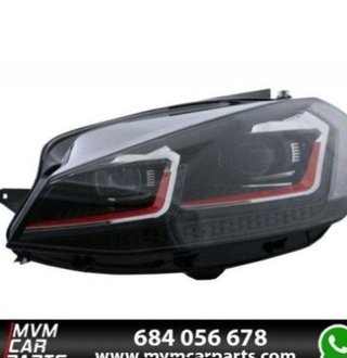 Faros delanteros Red edition Led para VW Golf 7.5