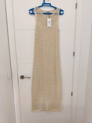 Vestido largo Stradivarius ganchillo nuevo