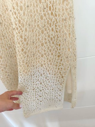 Vestido largo Stradivarius ganchillo nuevo