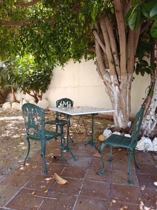 Mesa de jardín vintage
