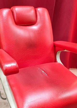 Auténtico sillón Peluquería Vintage Rojo