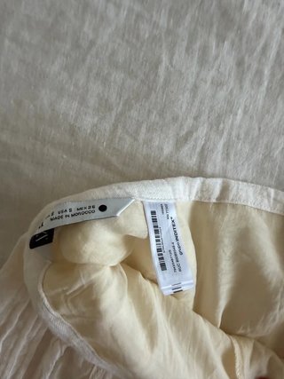 Falda MIDI Zara Beige Talla S