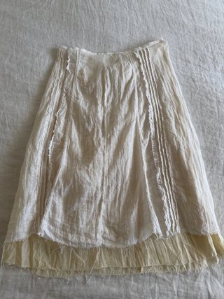 Falda MIDI Zara Beige Talla S
