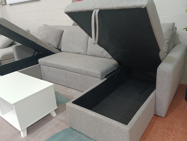 Sofá chaise longue gris OFERTÓN