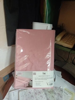 Juego de Sábanas 135 Rosa Microfibra
