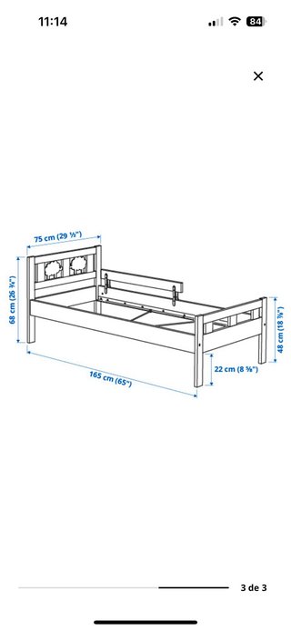 Cama infantil blanca IKEA