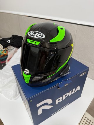 Casco HJC RPHA 11 Carbon Verde + SMART HJC 20B