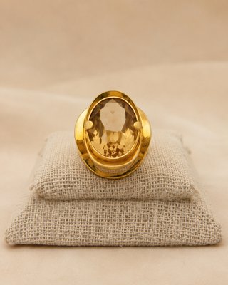 Sortija de Oro 18 Quilates, Gema Marrón MADTRA1835