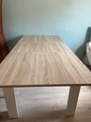 Mesa de comedor de madera extensible