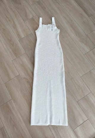 Vestido largo Bershka blanco nuevo