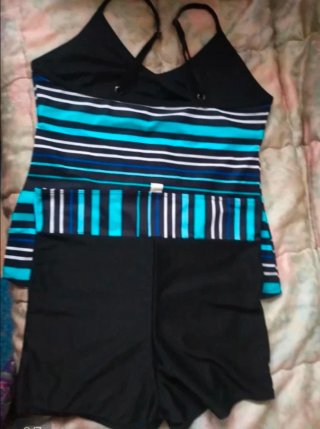 Tankini Rayas Azul y Turquesa