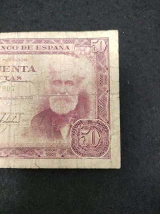 Billete cincuenta 50 Pesetas 1951.