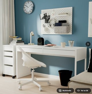 Escritorio IKEA blanco 2 cajones